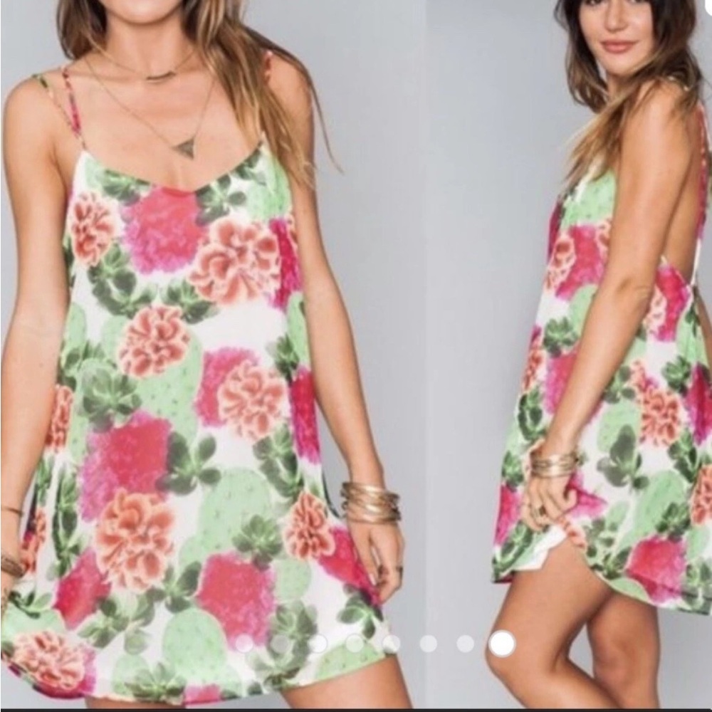 Show Me Your Mumu Cactus Bloom Mini Dress Size Small - Picture 5 of 13